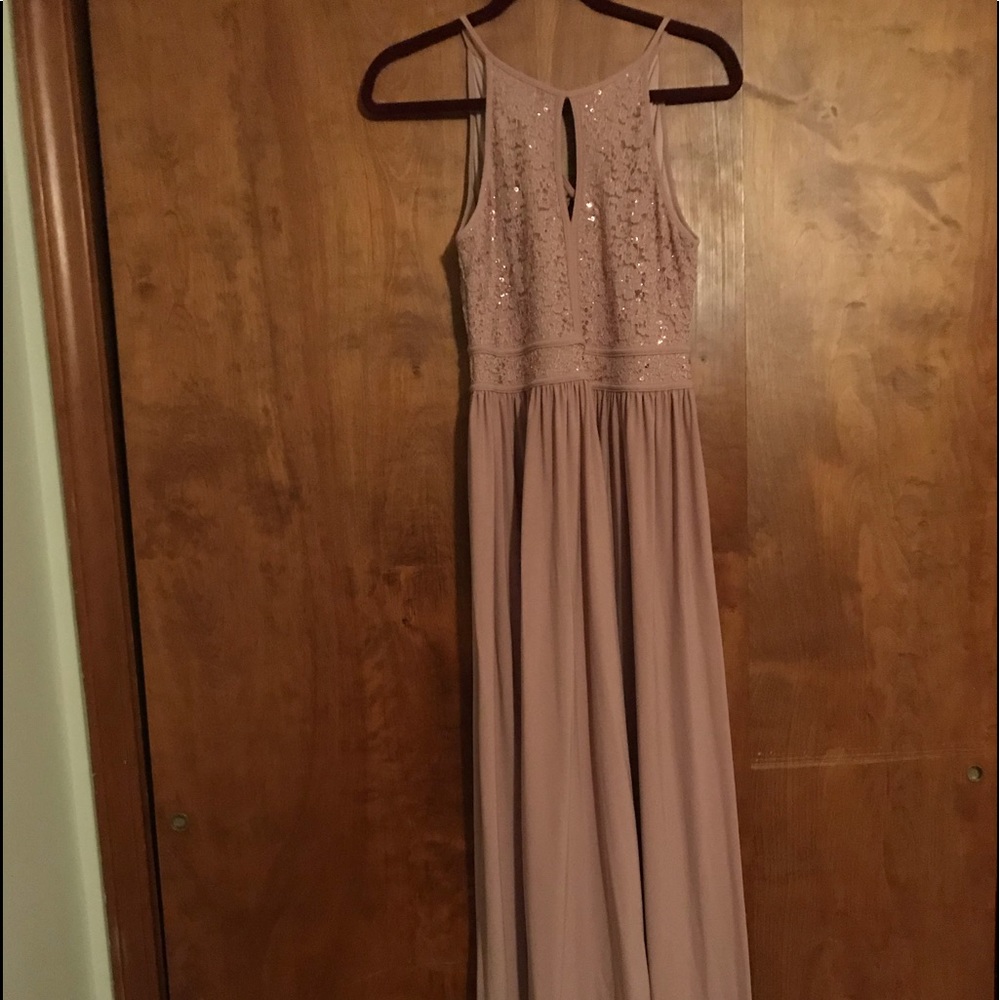 Long Blush Pink Formal Dress
